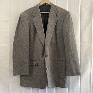 Bullock & Jones Tweed Wool Mens 44L Sport‎ Coat Blazer Jacket Union USA Vintage